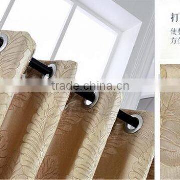 Leaf Pattern Chenille Jacquard Blackout Curtain photo-4