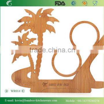 WR014/wood premium bamboo wine rack wooden bottle wine holder antique display wine kitchen rack