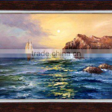 Impressionist sea and ship painting