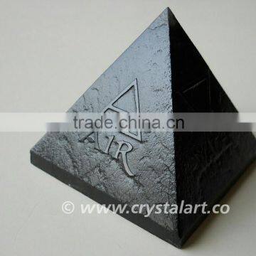 Black Obsidian 4 Elements Emboss Pyramid Wholesale