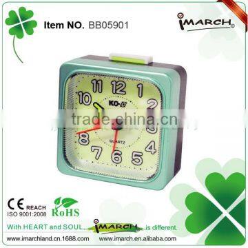 green square shape clock,shining clock,table alarm clock