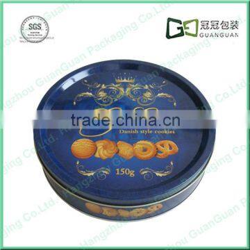 High Quality Food Grade Round Shape Metal Tin Box For Cookies