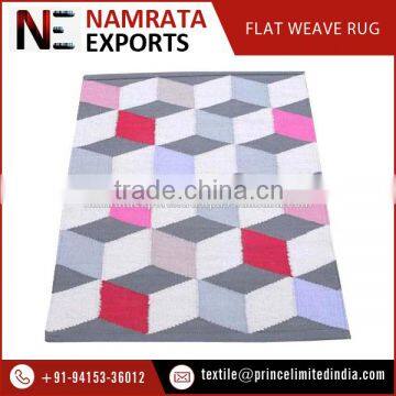 Beautifully Designed and Crafted Flat Weave Carpet/Rug at Attractive Reasonable Price