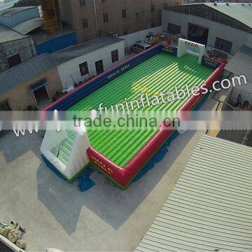 inflatable football field with inflatable floor