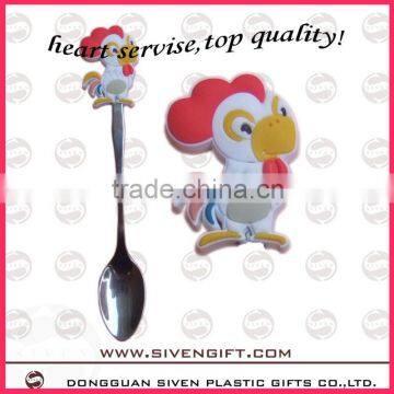 promotional gift 3d soft pvc spoon cover