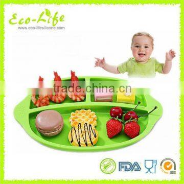 BPA Free Microwave Safe Silicone Baby Bowl Plate, Kids Dinner Placemat