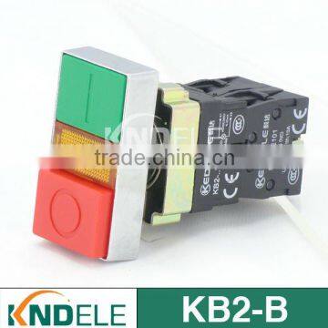 Double push button switch with light, B2-BW,copper or silver contact