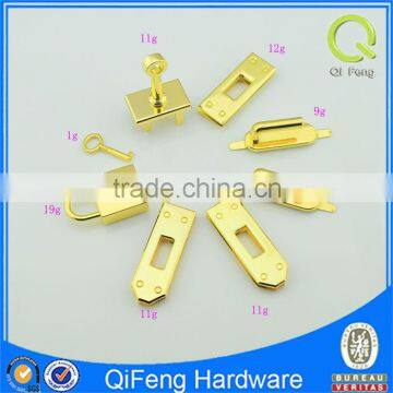 Qifeng Hardware 6pcs Zinc Alloy Handbag Accessories in Light Gold Color