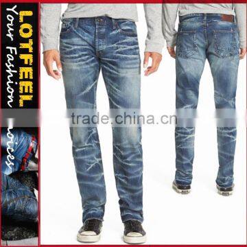 Biker Jeans Blue Denim jeans pantalon (LOTK067)