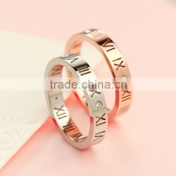 High quality 316L stainless steel ring, Roman words ring woman stainless steel ring jewelry