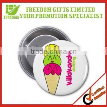 Promotional Long Printed Cheap Tin Badge Button