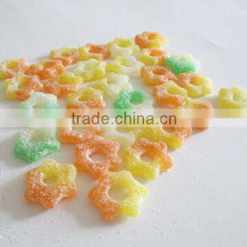 Custom Sugar Coated Colorful Fruit Flavor Soft Jelly Candy