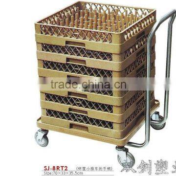 Glass Rack Cart with Handle