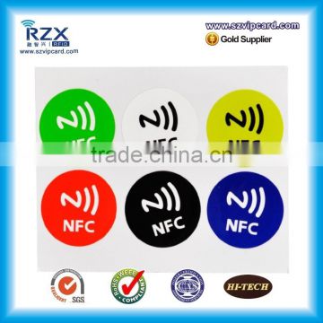 CMYK print low cost rewritable small size NFC tag sticker