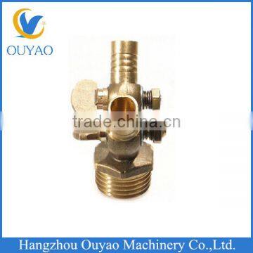 1/2'' brass valve , hose pipe fitting male connection,dual forks switch