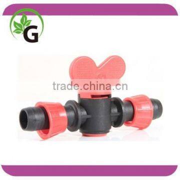 Plastic irrigation mini valve for 16mm drip tape