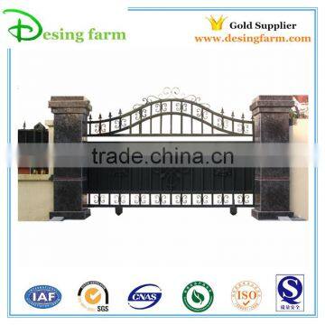 Powder coating beautiful iron garden gate designs for sale