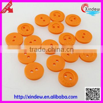 Plastic resin orange children button