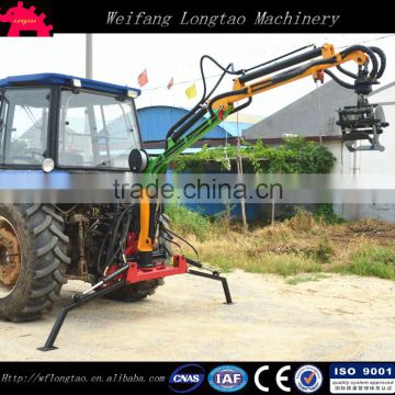 tractor hydraulic driven log timber crane