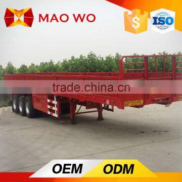 Bulk Cargo Transport Truck Trailer, Tri-axle Side Wall Semi Trailer