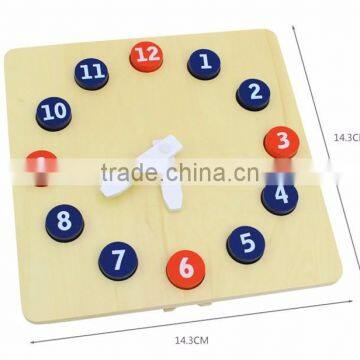 Educational Wooden Toy Professional Montessori Material Basswood Activity Clock photo-6