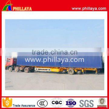 Big Loading Capacity 2 axle 3 axle Skeleton Container 20ft 40ft shipping container flatbed trailer