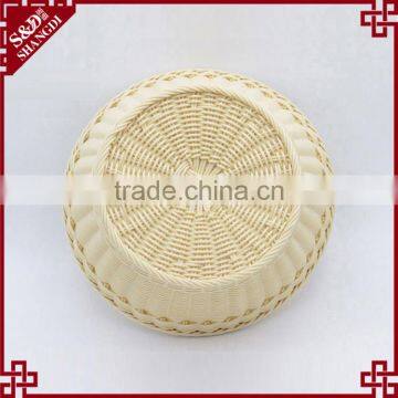 Wholesale Custom Made Round Fruit Basket Beige Color Bulk Wicker Baskets photo-4