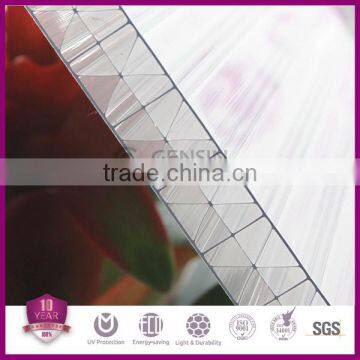 Construction Skylight Opaque Polycarbonate Sheet Hollow Multiwall UV Resistance Coating High Compact Strength photo-2