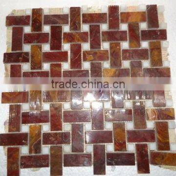 NATURAL COLOR MULTI RED ONYX MOSAIC TILES COLLECTIONS