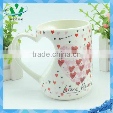 Wholesale Ceramic Coffee Mug With Heart-shaped Handle photo-2