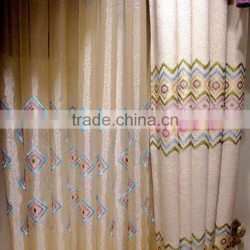 Made in China Luxury Embroidered Hotel And Home Curtains And Drapes With Backing Valance photo-3