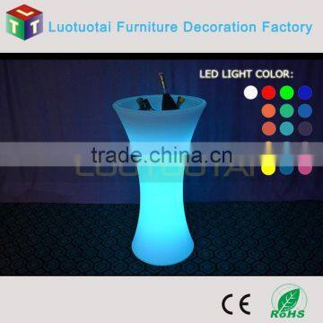 High-grade Floor Stand LED Lighting PE Ice Bucket/wine Cooler/flower Port /wine Holder/bar Ice Bucket LTT-CF17
