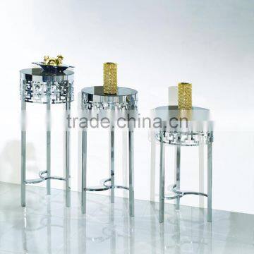 Y08 Wedding Decoration Tempered Glass Metal Flower Vase Stand