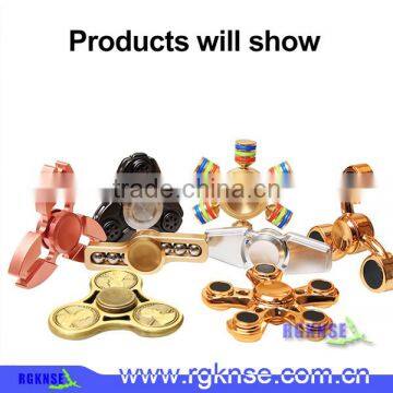 2017 New Design Hight Quality relieve stress ABS+stainless steel hand wind fidget spinner toys