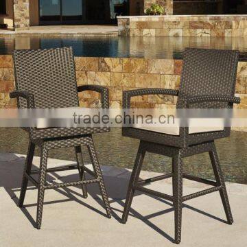 Sigma rattan garden furniture wicker barstool outdoor barbers chairs