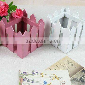 wholesale wood flower pot Wood fence box Hanging basket