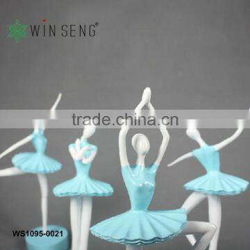 Resin Craft Lovely Dancing Girl Ballerina Statue photo-2