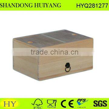 hot sale unfinished small wooden cabinet with sliding lid and drawer