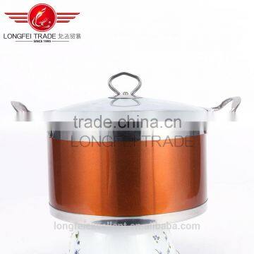 Factory Stocked Colorful Cheap Stainless Steel Soup Cooking Pot Set photo-2