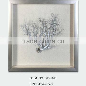 Shadow Box with Coral Tree