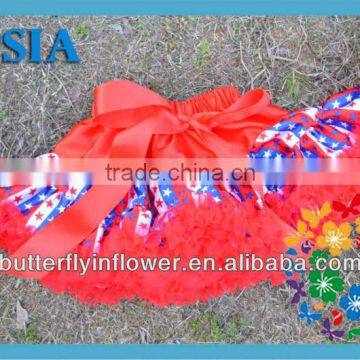 Wholesale Pettiskirts for Girls 4th of July Pettiskirts With bow New Fashion Style Lovely petti Skirts