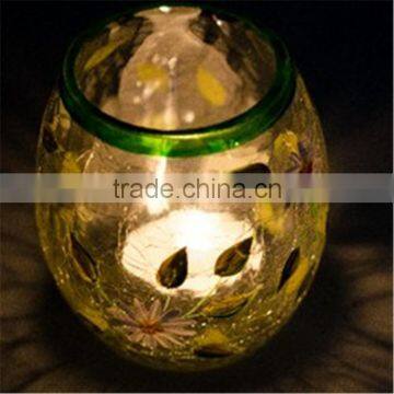 crack glass candle holder factory supplier