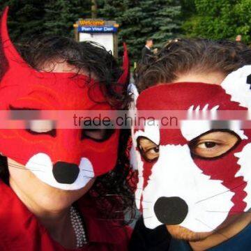  express hot sale hight quality products eco friendly handmade wholesale felt fox party mask for men made in china