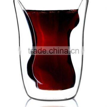 New Sexy Naked Beauty Lady Double Wall Glass Cup