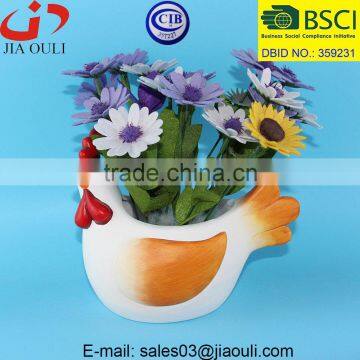 Beautiful EASTER Decorations Ceramic Rooster Figurines, Animal Planter Pot photo-2