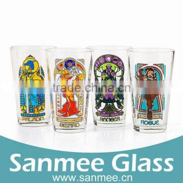 4PCS Adventurer Nouveau Gift Set Pint Drinking Glass With Round Bottom