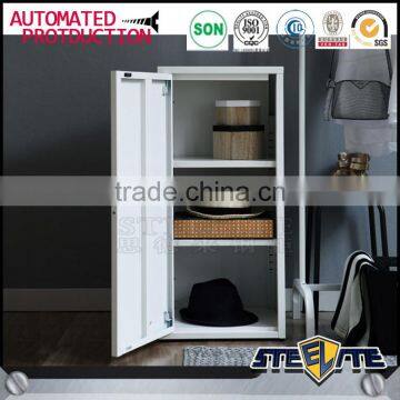 Single door steel clothes cabinet design for home use