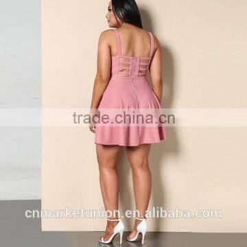 2017 Hot Sale Plus Size Deep V-neck Sexy Dress Clothing for Fat Women