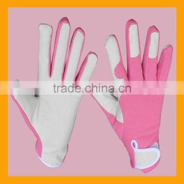 Hot Sell Women's Garden Safety Work Glove, Hand Protection Pigskin Leather Gardening Gloves, Fashionable Ladies Garden Glove