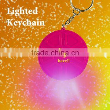 Light Up Round Keychain